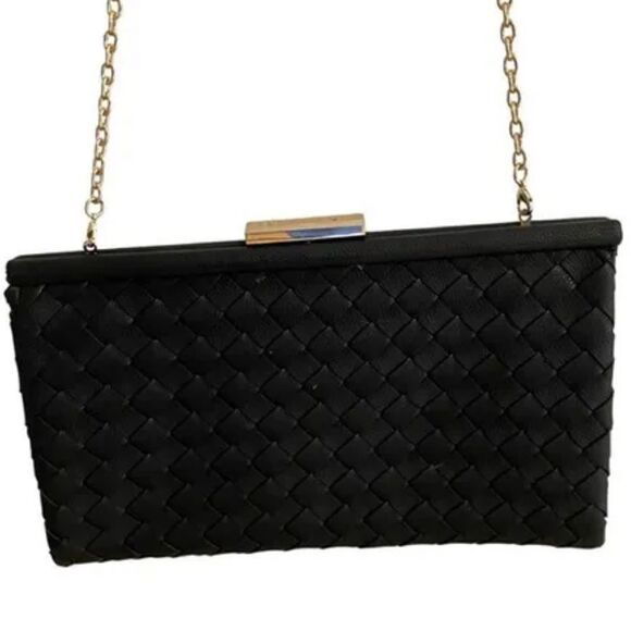 Sondra Roberts Woven Leather Frame Clutch - Picture 11 of 11